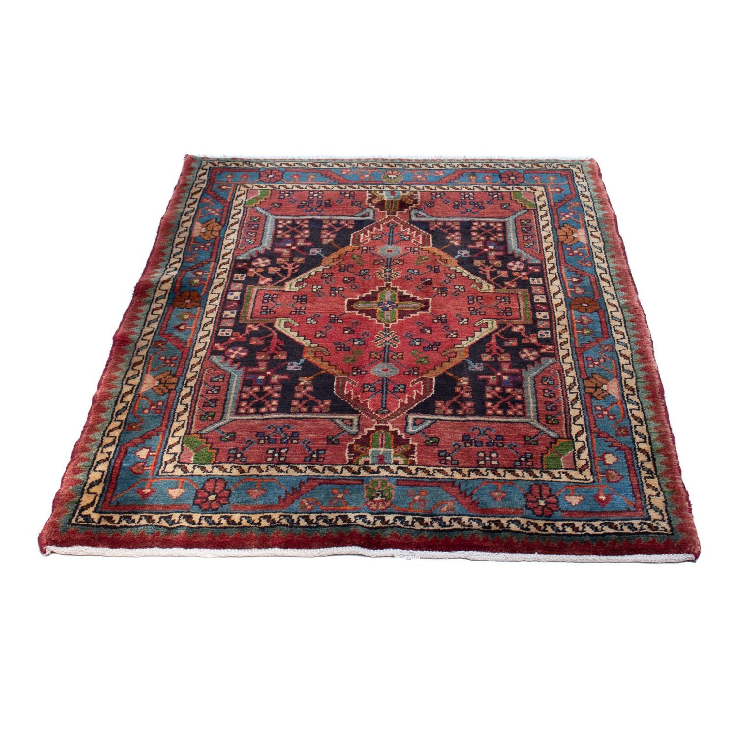 Persisk tæppe - Nomadisk - 155 x 108 cm - mørkerød
