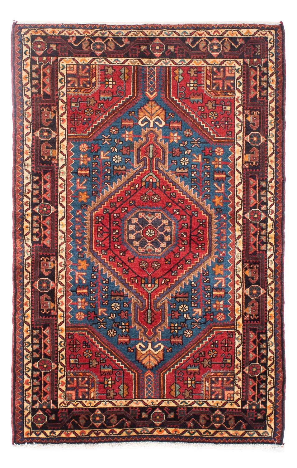 Persisk tæppe - Nomadisk - 163 x 107 cm - mørkerød