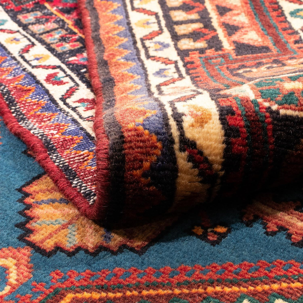 Persisk tæppe - Nomadisk - 163 x 107 cm - mørkerød