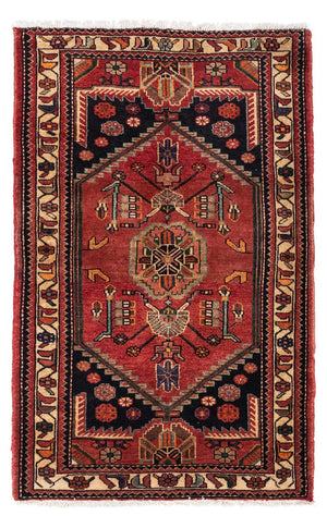 Persisk tæppe - Nomadisk - 142 x 90 cm - rød