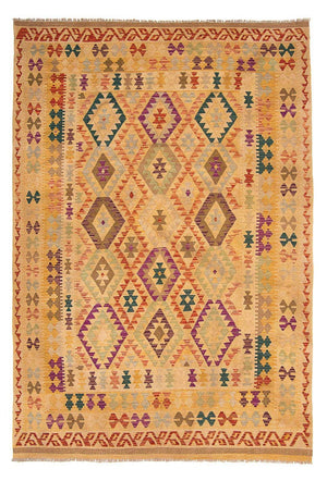 Kelim Carpet - Splash - 295 x 196 cm - lys brun