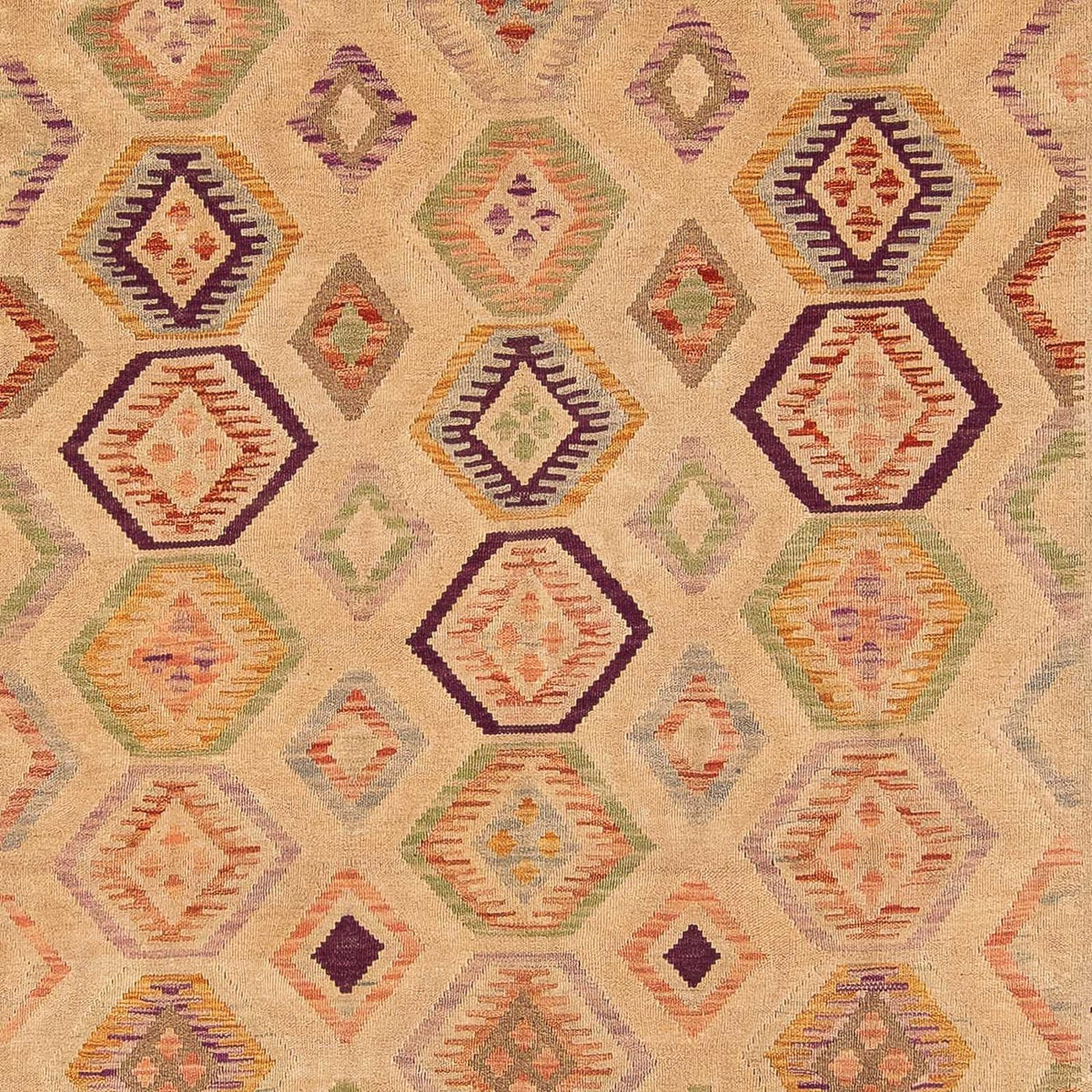 Kelim Carpet - Splash - 290 x 200 cm - lys brun