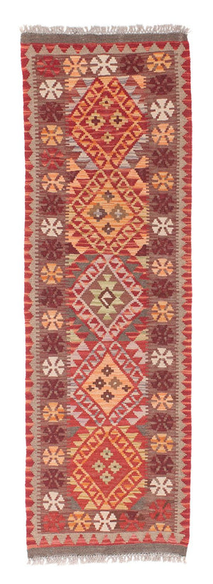 Løber Kelim Carpet - Splash - 183 x 58 cm - rød