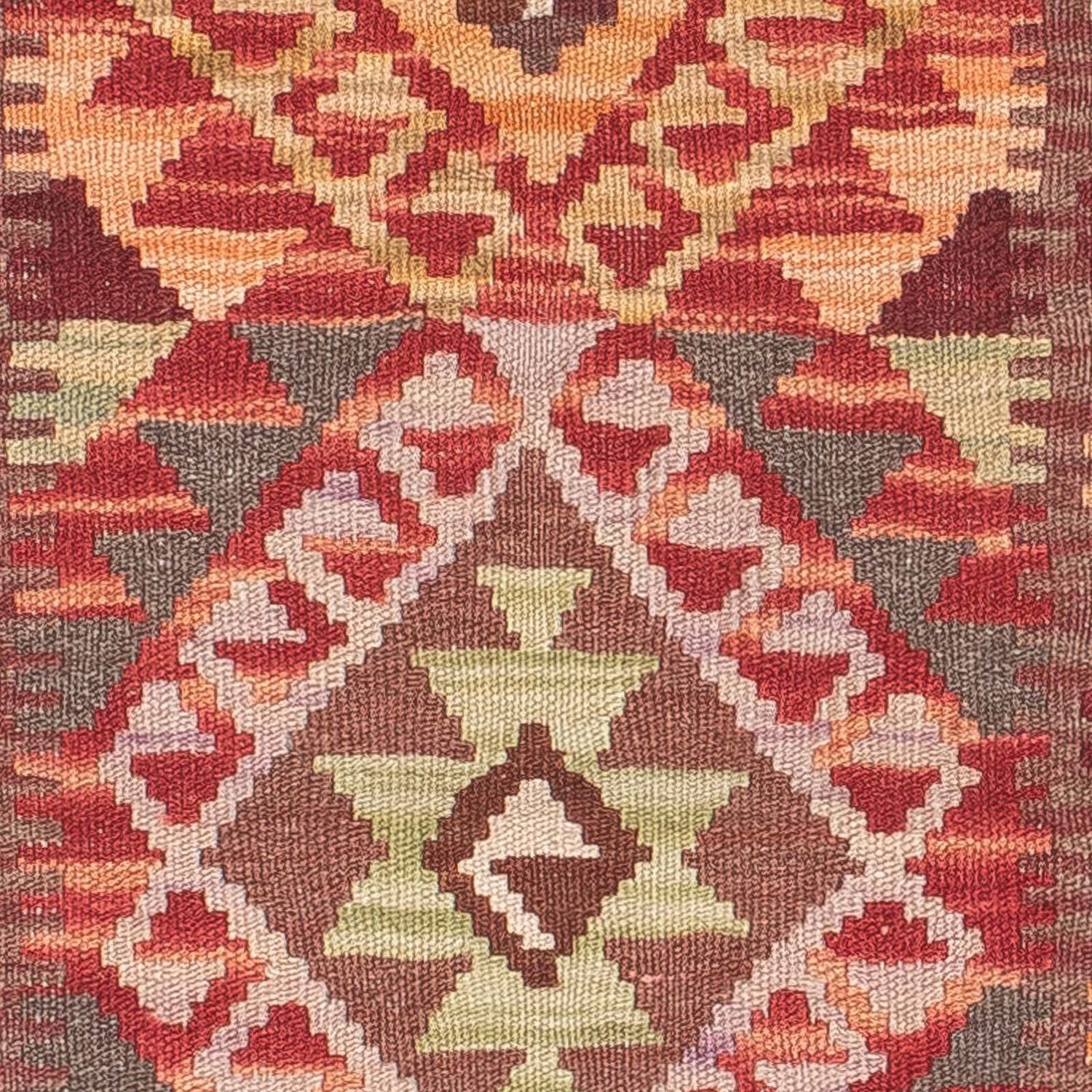 Løber Kelim Carpet - Splash - 183 x 58 cm - rød