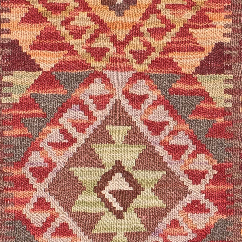 Løber Kelim Carpet - Splash - 183 x 58 cm - rød