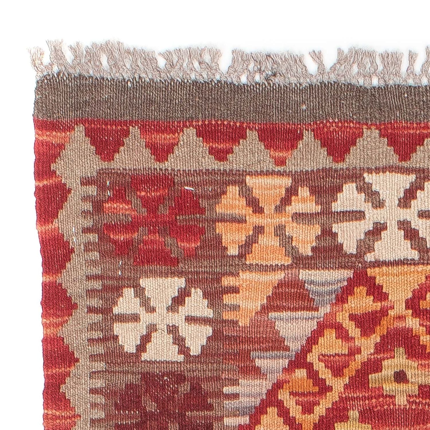 Løber Kelim Carpet - Splash - 183 x 58 cm - rød