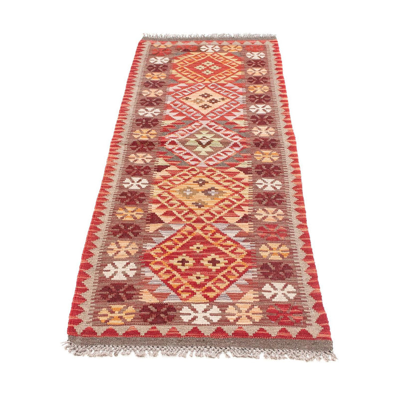 Løber Kelim Carpet - Splash - 183 x 58 cm - rød