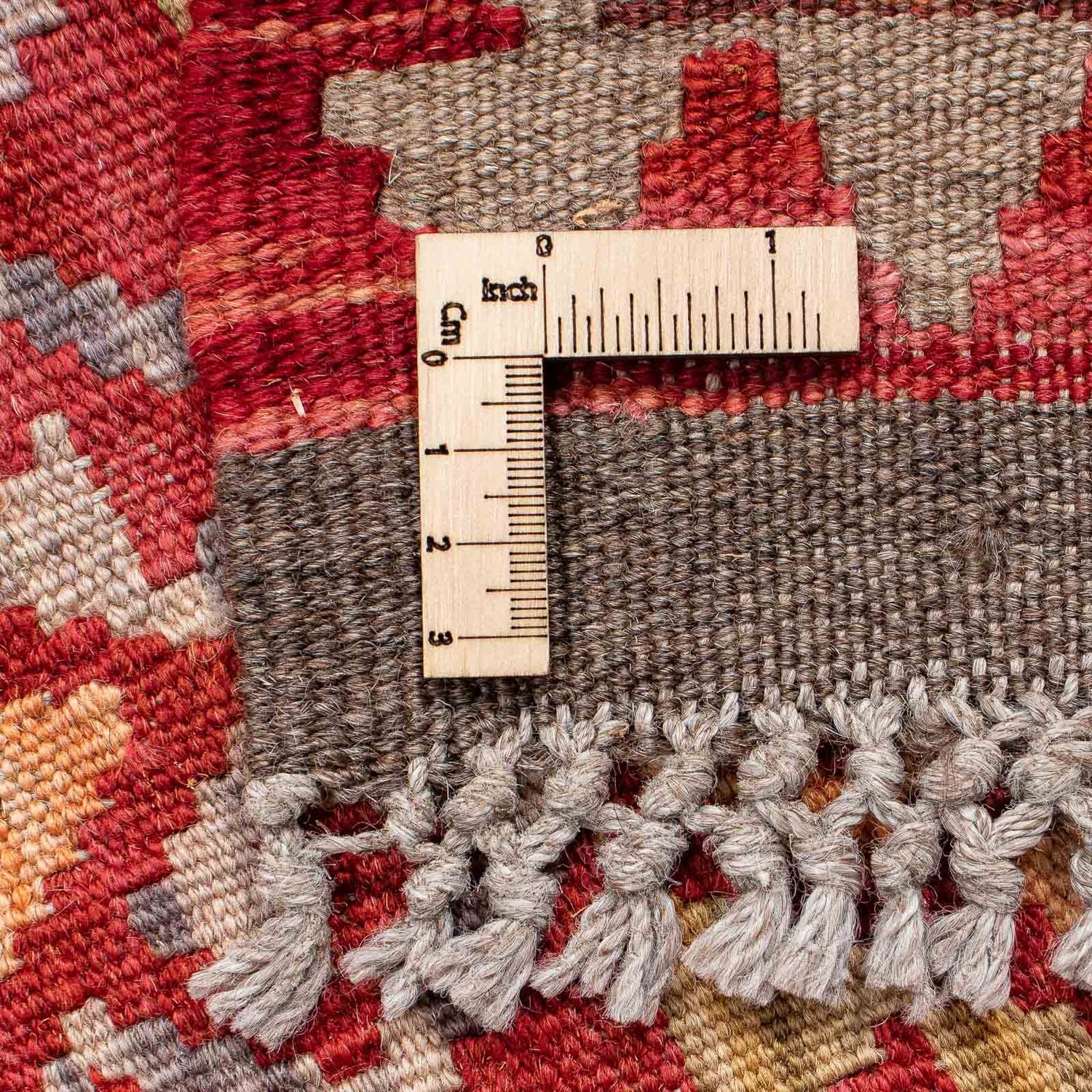 Løber Kelim Carpet - Splash - 183 x 58 cm - rød
