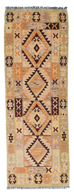 Løber Kelim-tæppe - orientalsk - 200 x 69 cm - beige