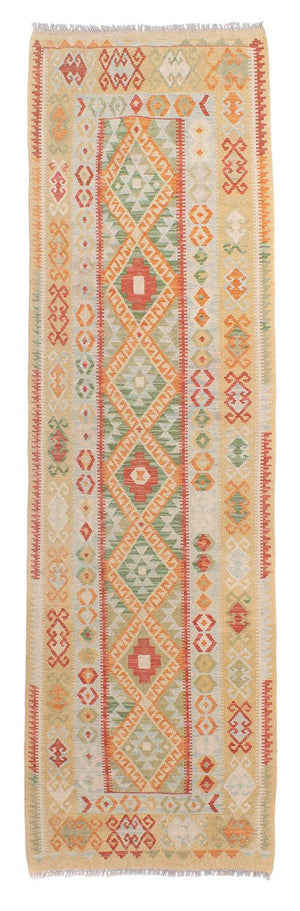 Løber Kelim Carpet - Splash - 287 x 83 cm - flerfarvet