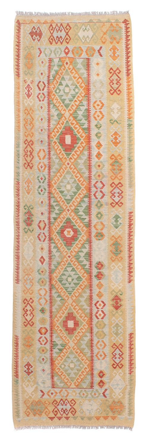 Løber Kelim Carpet - Splash - 287 x 83 cm - flerfarvet