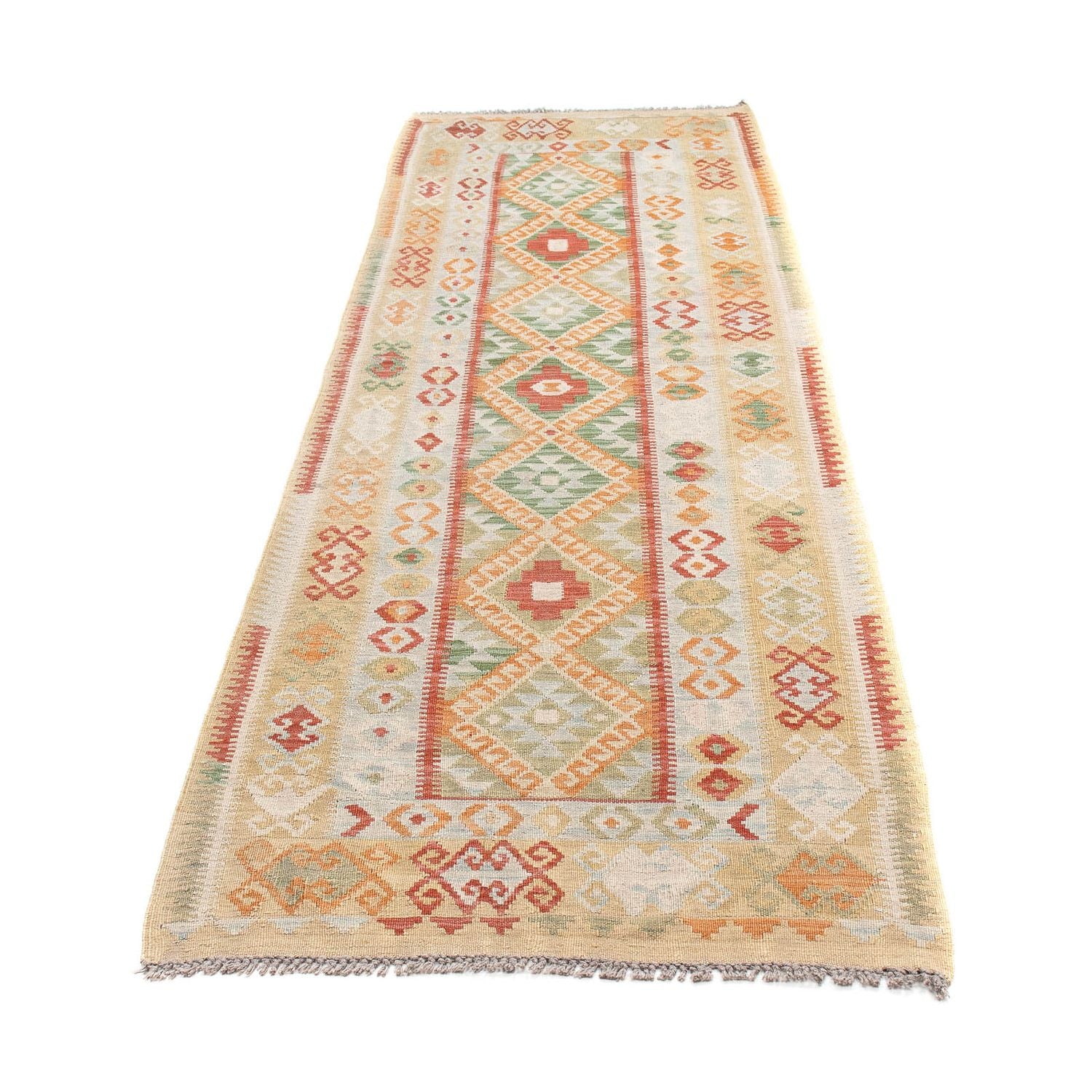 Løber Kelim Carpet - Splash - 287 x 83 cm - flerfarvet
