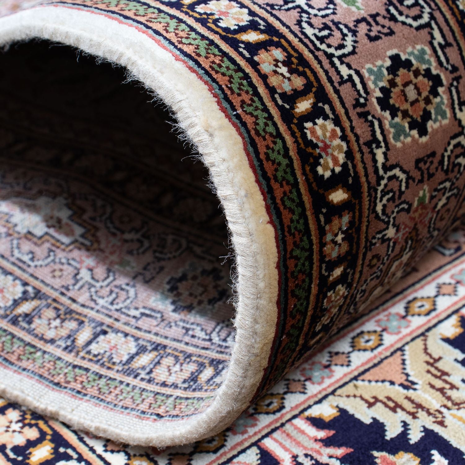 Løber Silketæppe - Kashmir Silk - 302 x 74 cm - flerfarvet