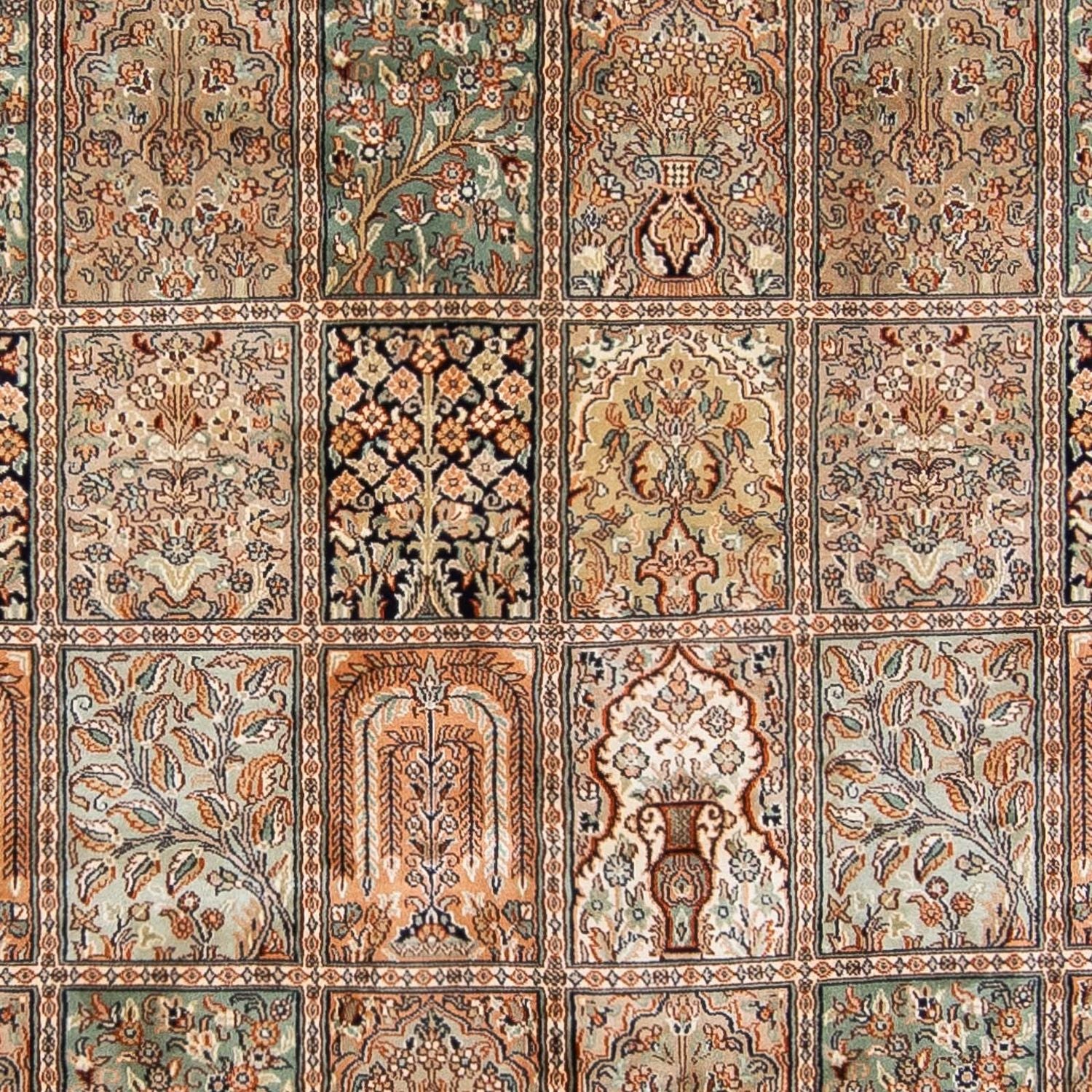 Silketæppe - Kashmir Silk - 260 x 172 cm - flerfarvet