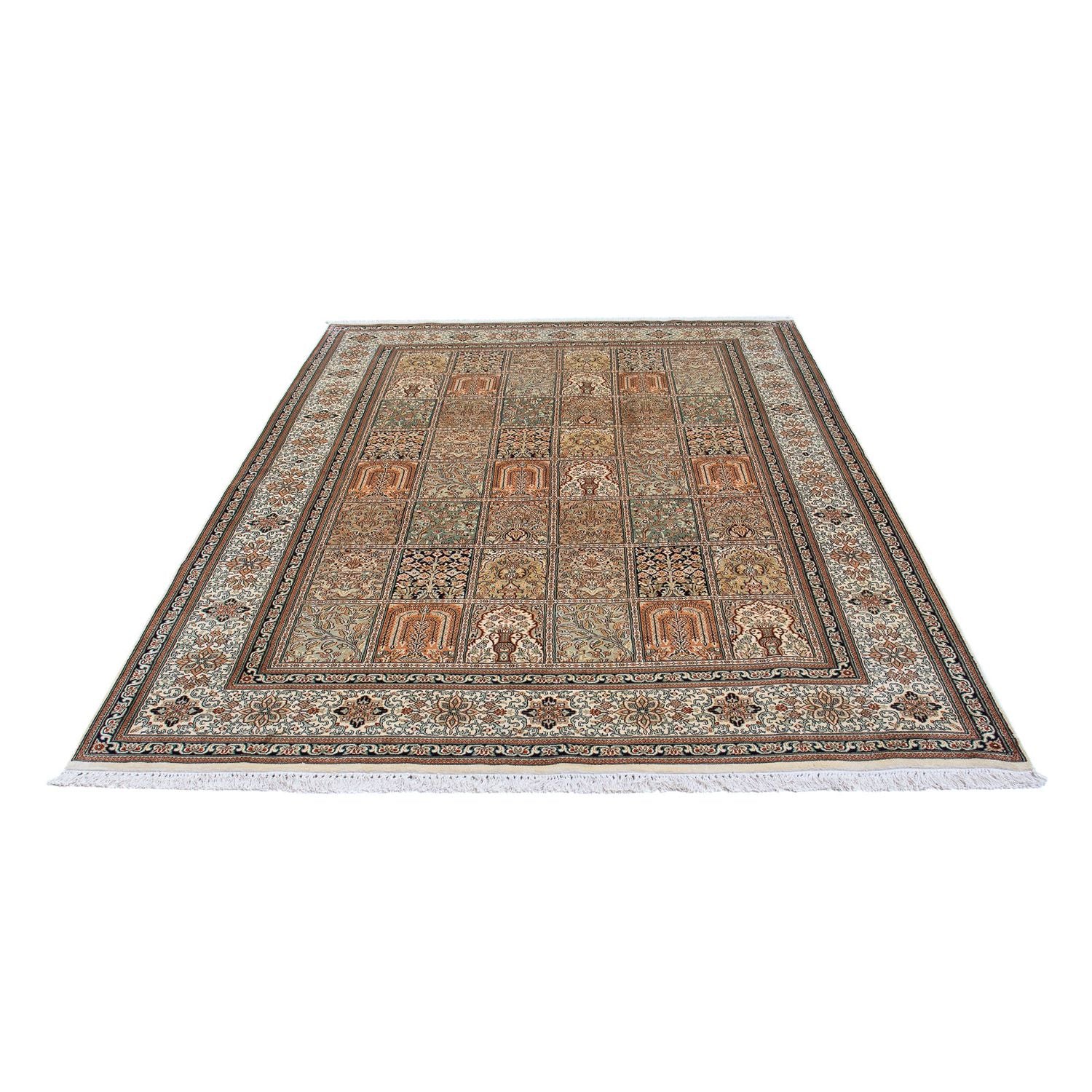 Silketæppe - Kashmir Silk - 260 x 172 cm - flerfarvet