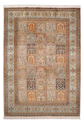 Silketæppe - Kashmir Silk - 221 x 158 cm - flerfarvet