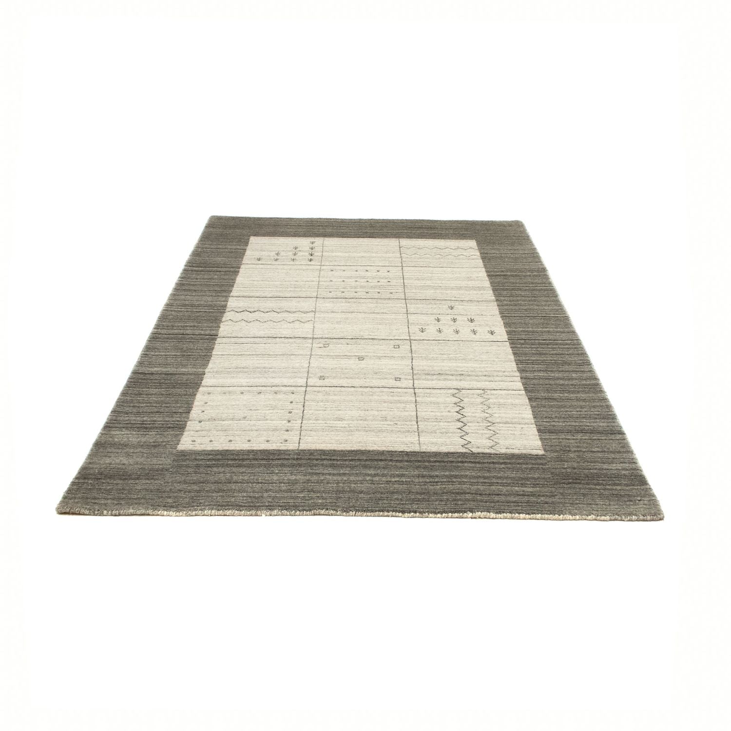Gabbeh Tæppe - Loribaft Persisk - 200 x 140 cm - grå