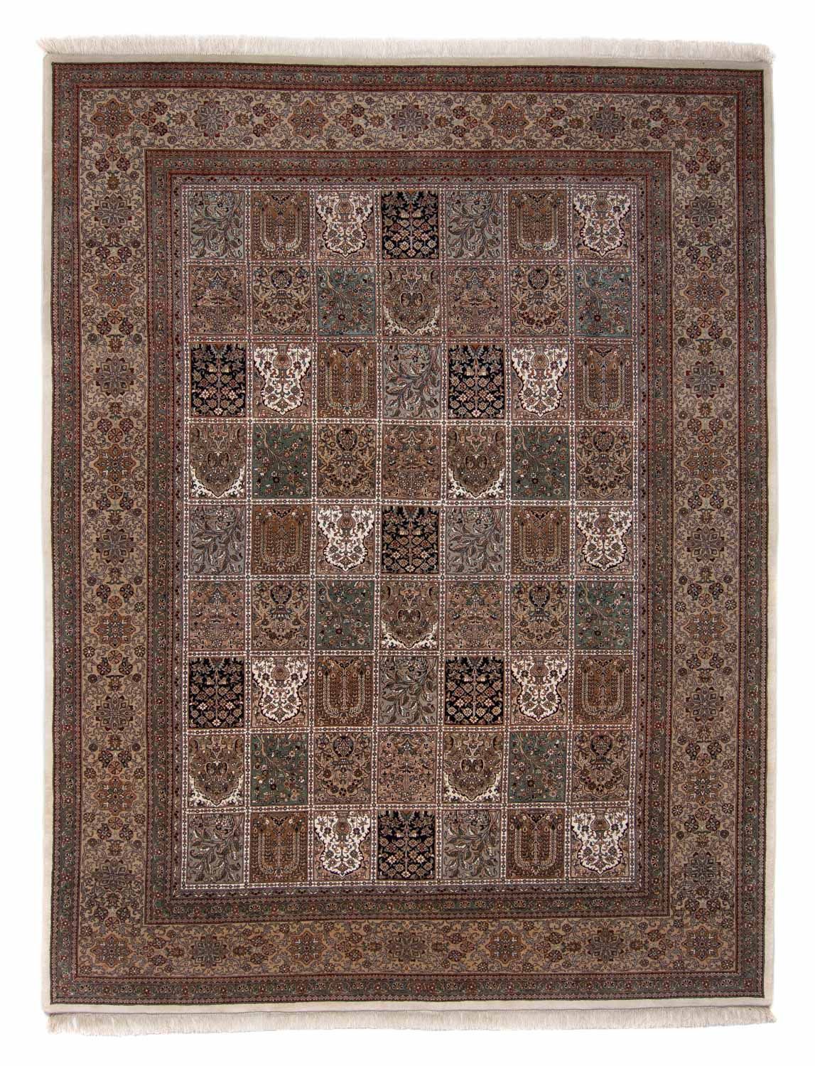 Persisk tæppe - Nomadisk - 345 x 256 cm - lys brun