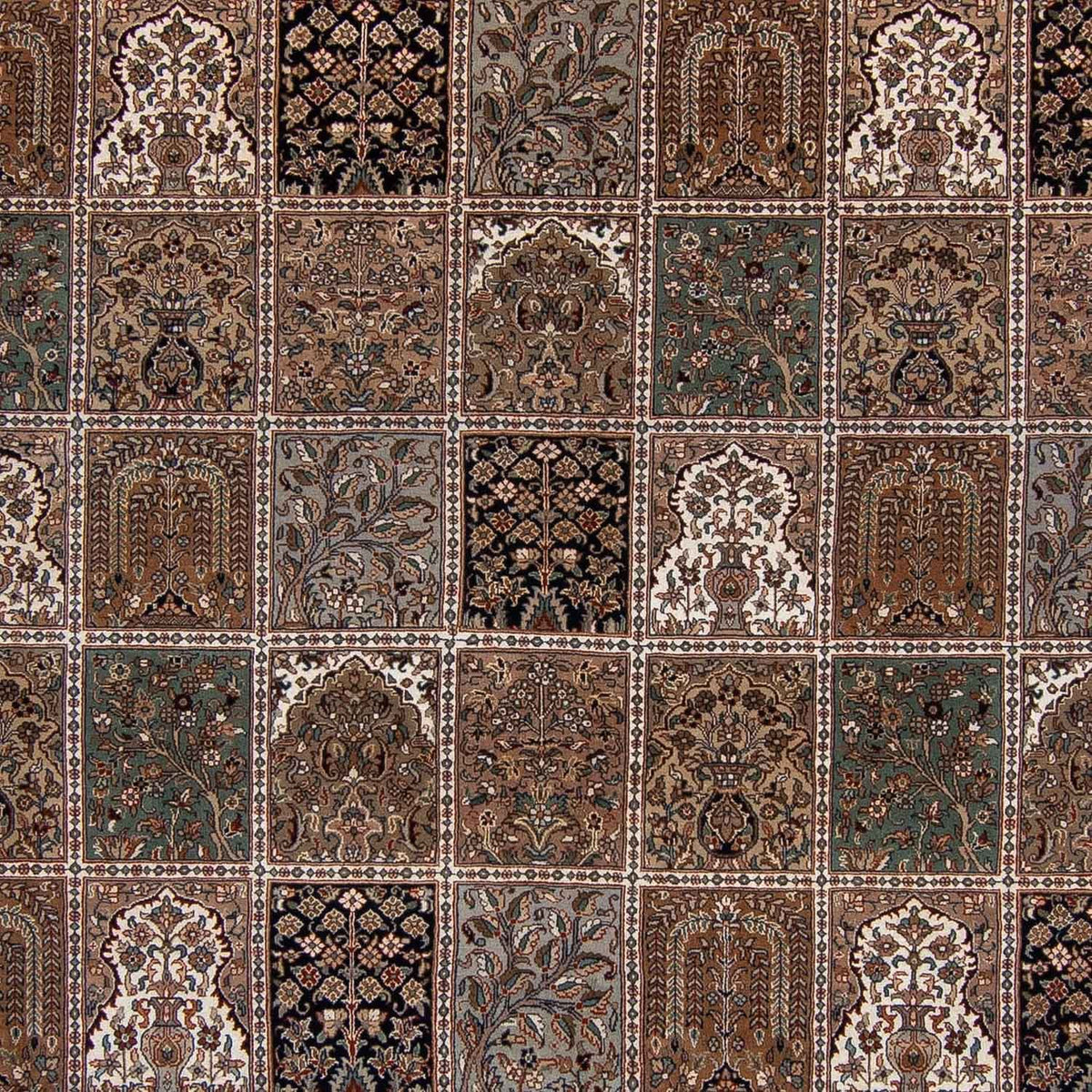 Persisk tæppe - Nomadisk - 345 x 256 cm - lys brun