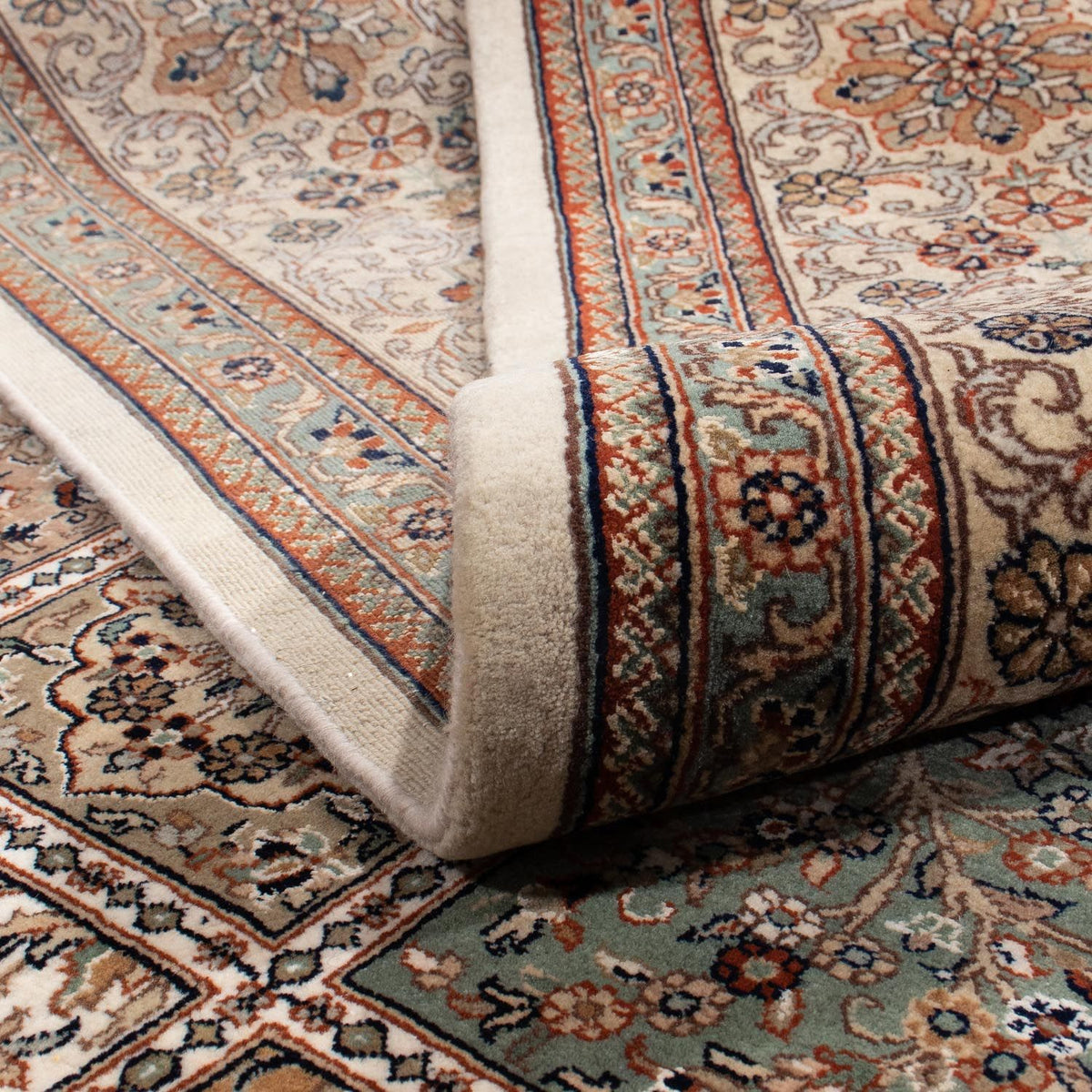 Persisk tæppe - Nomadisk - 345 x 256 cm - lys brun