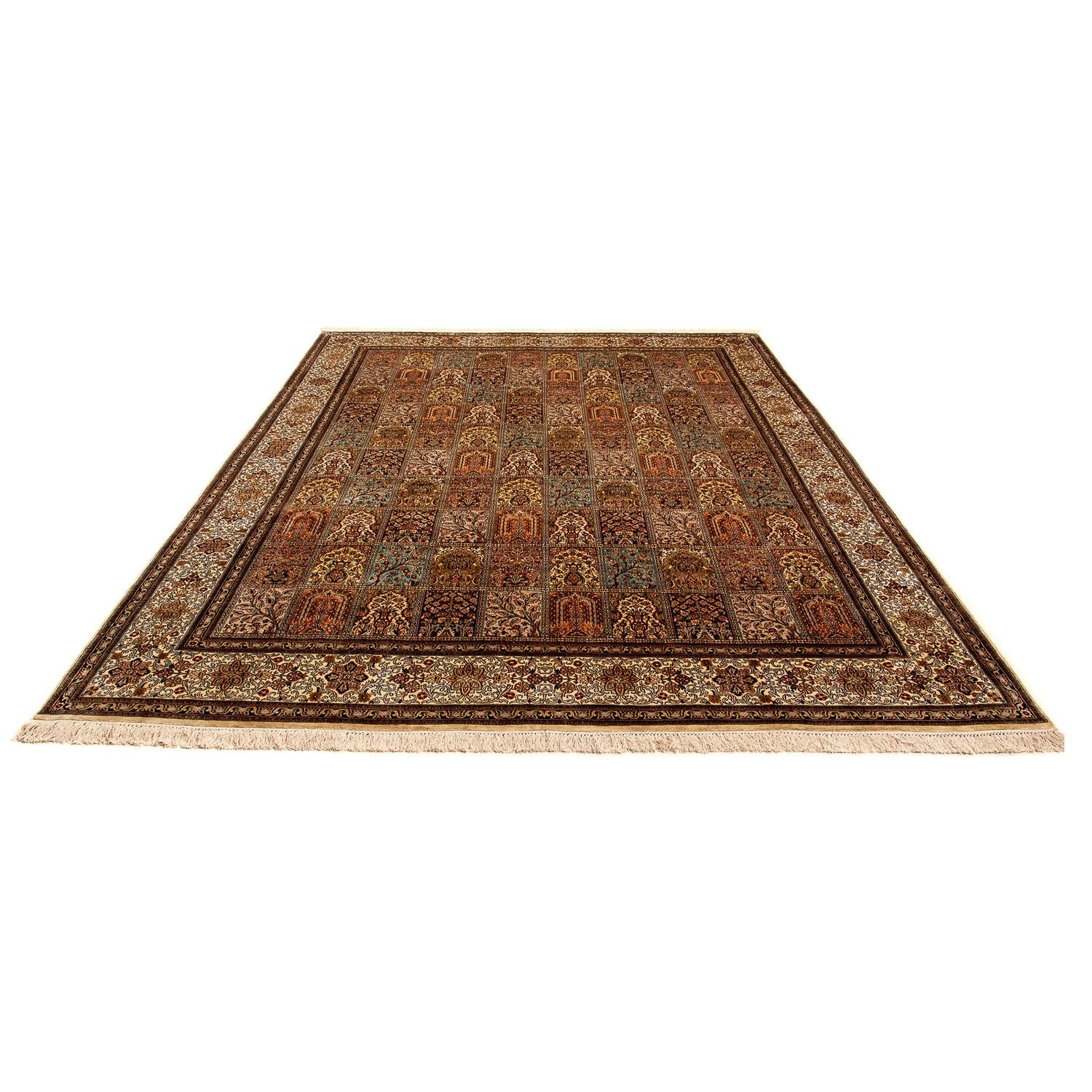 Silketæppe - Kashmir Silk - 332 x 248 cm - brun