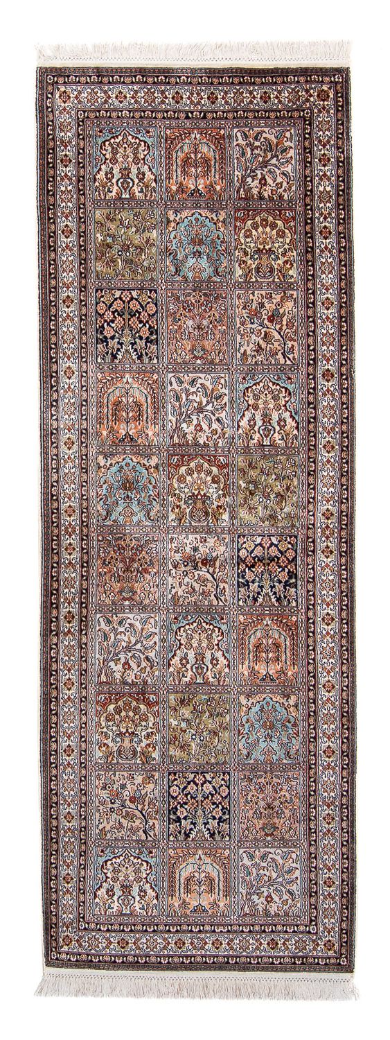 Løber Silketæppe - Kashmir Silk - 227 x 79 cm - flerfarvet