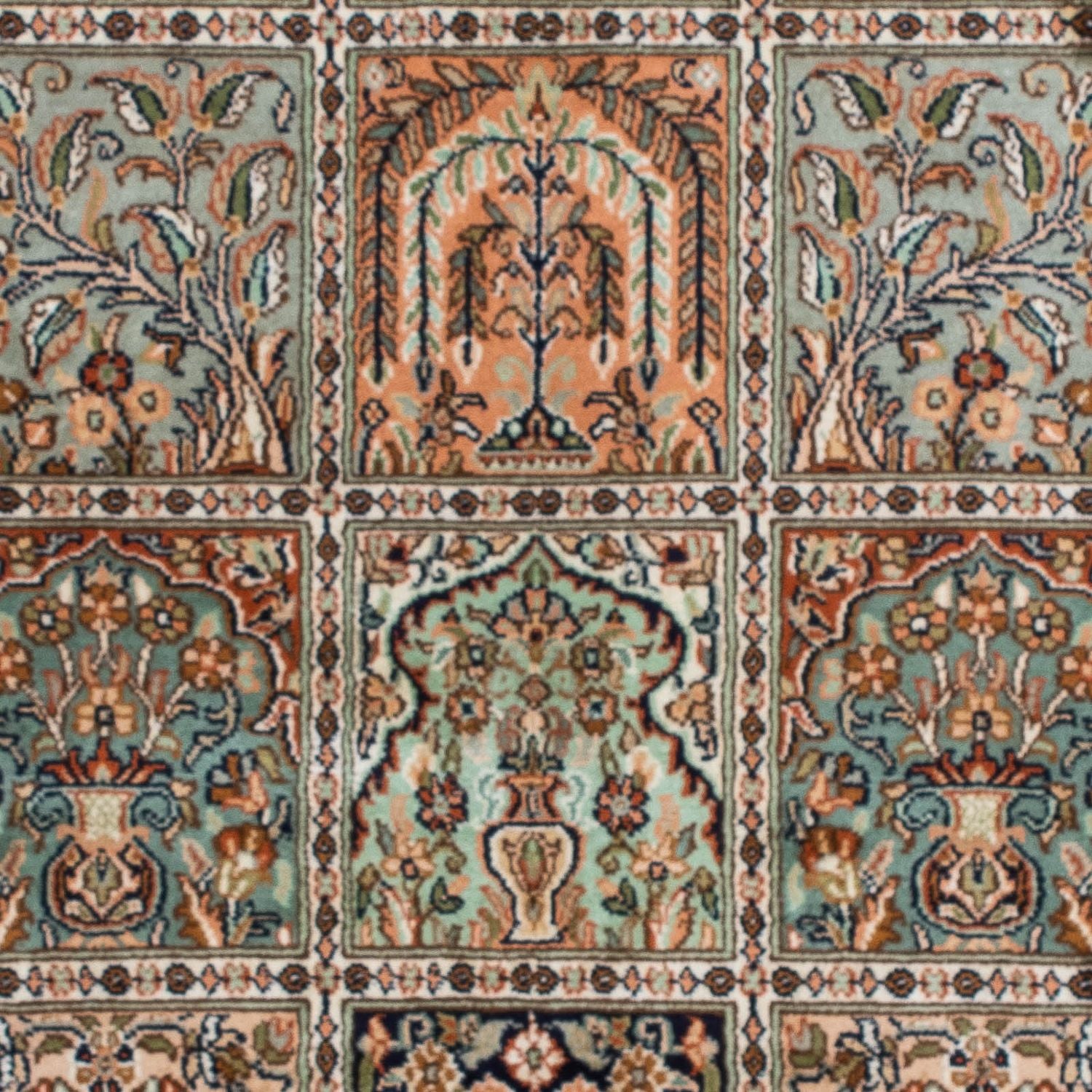 Silketæppe - Kashmir Silk - 150 x 92 cm - flerfarvet