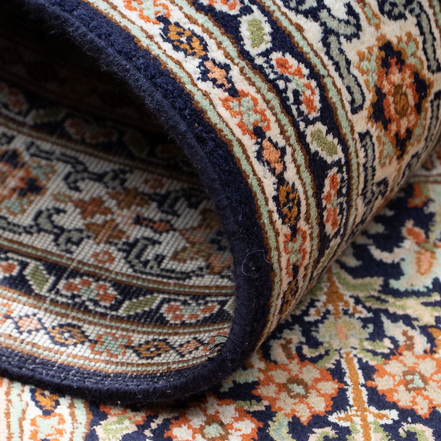 Silketæppe - Kashmir Silk - 150 x 92 cm - flerfarvet