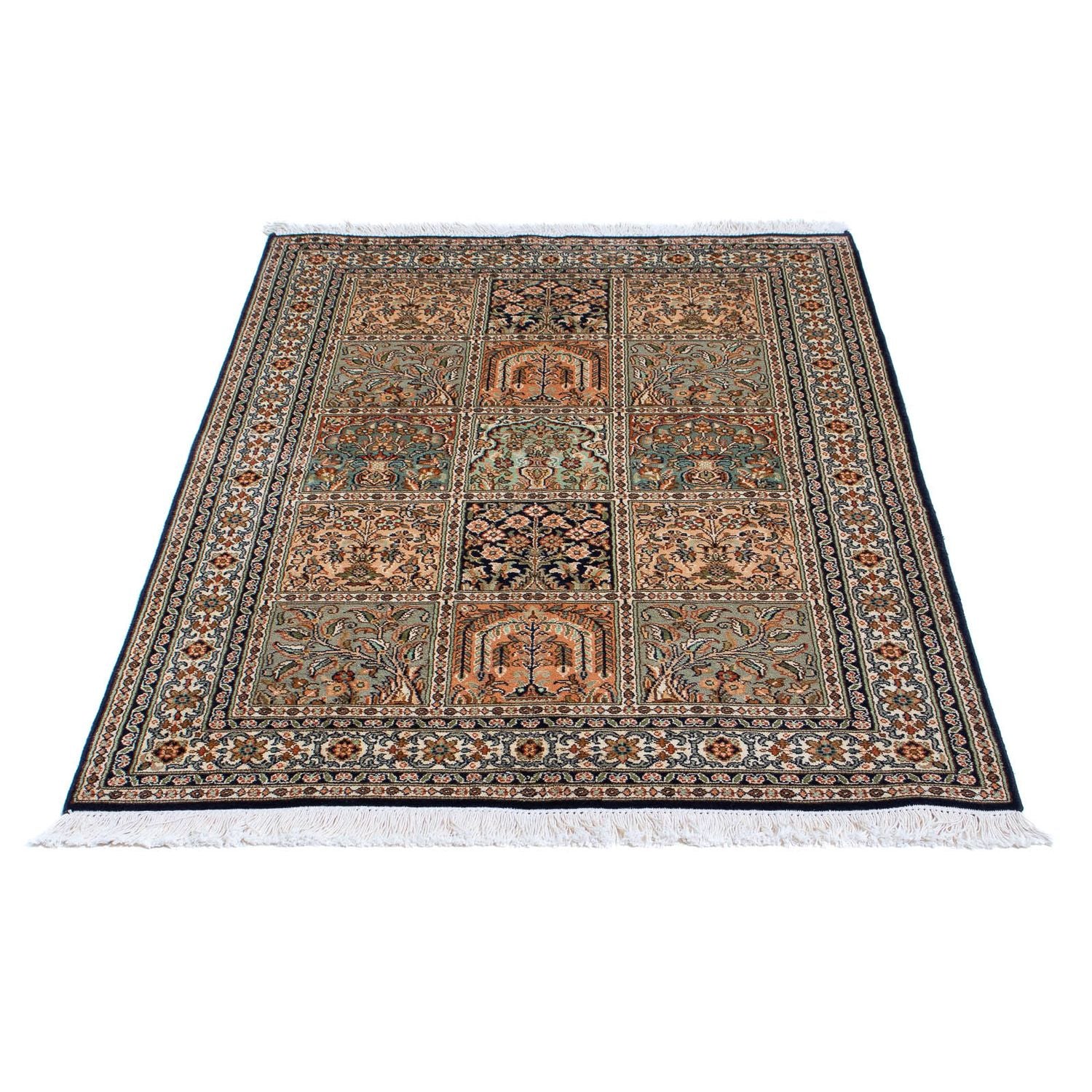 Silketæppe - Kashmir Silk - 150 x 92 cm - flerfarvet