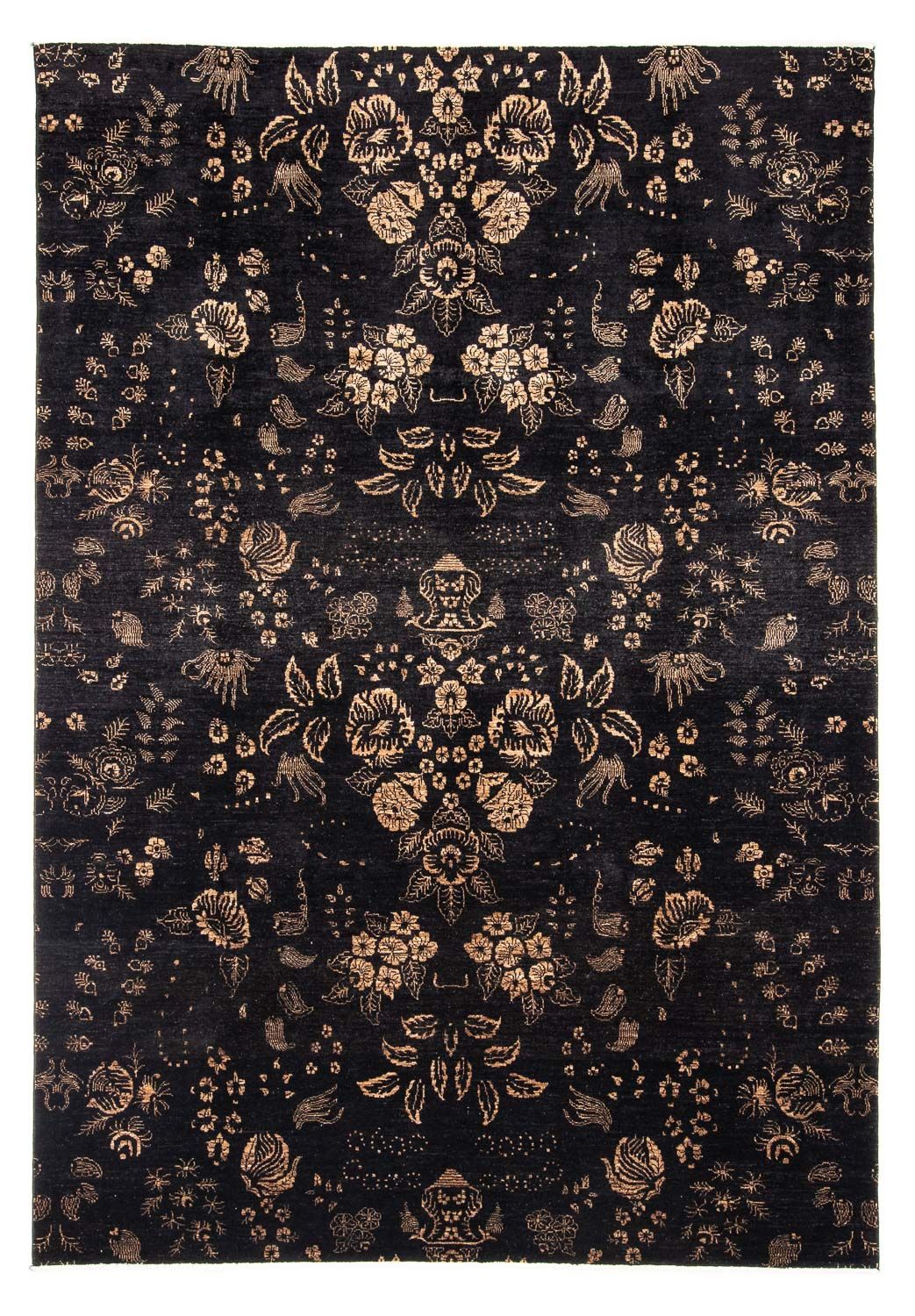 Designer tæppe - 297 x 210 cm - mørkeblå