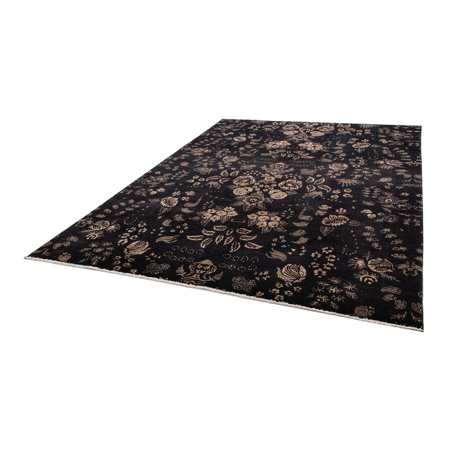 Designer tæppe - 297 x 210 cm - mørkeblå