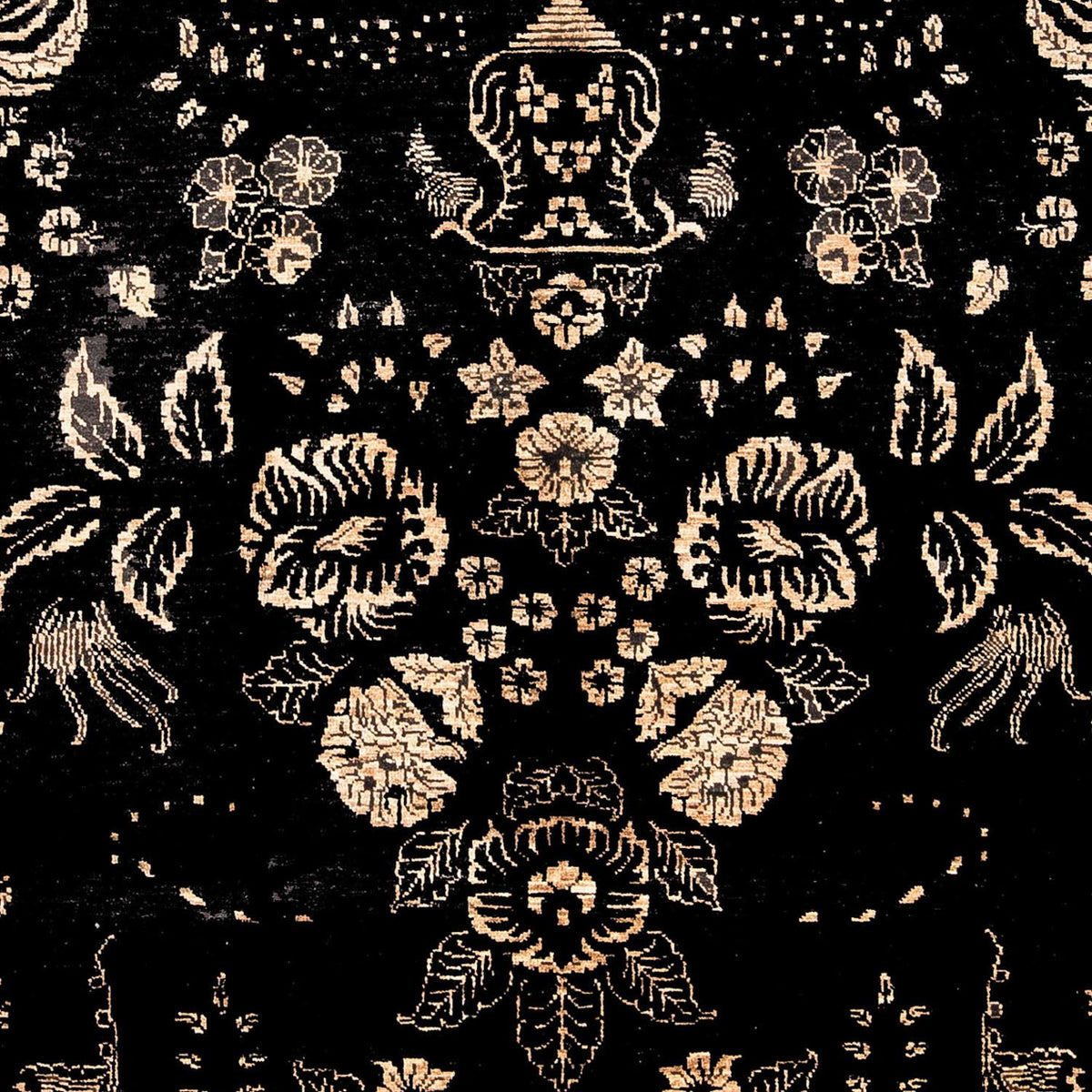 Designer tæppe - 301 x 212 cm - mørkeblå