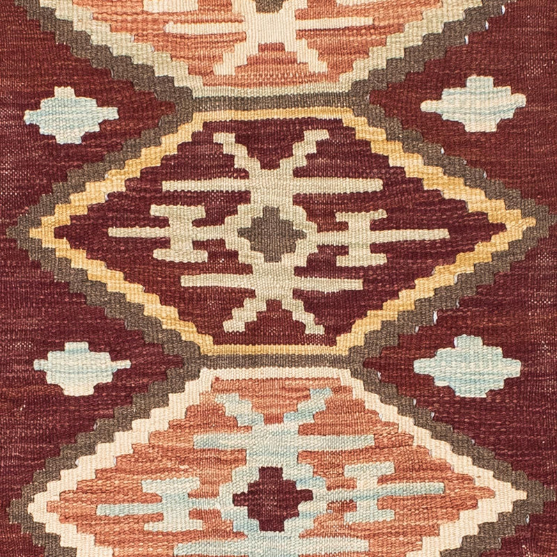 Kelim-tæppe - orientalsk - 197 x 141 cm - brun