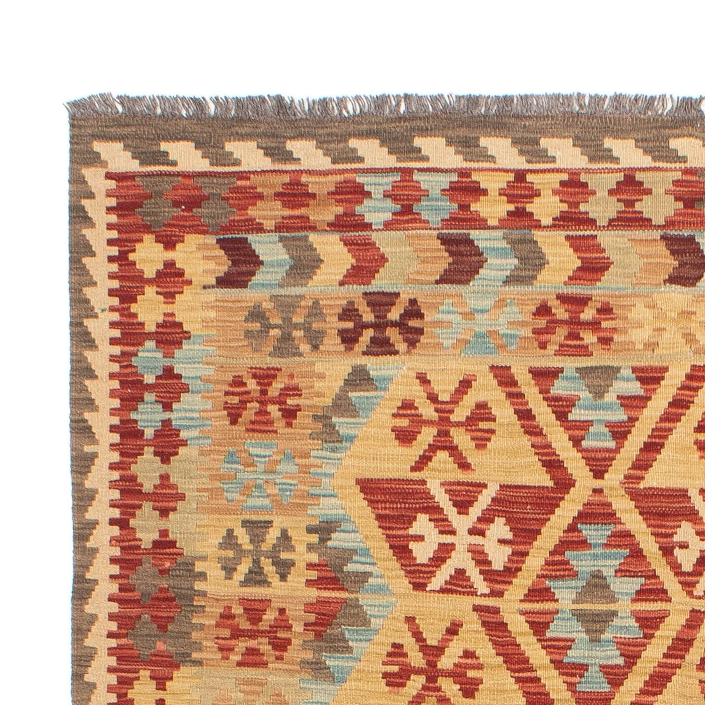 Kilim Maimana Tæppe 194x152cm - Uldtæppe