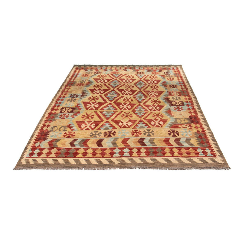 Kelim Carpet - Splash - 194 x 152 cm - flerfarvet