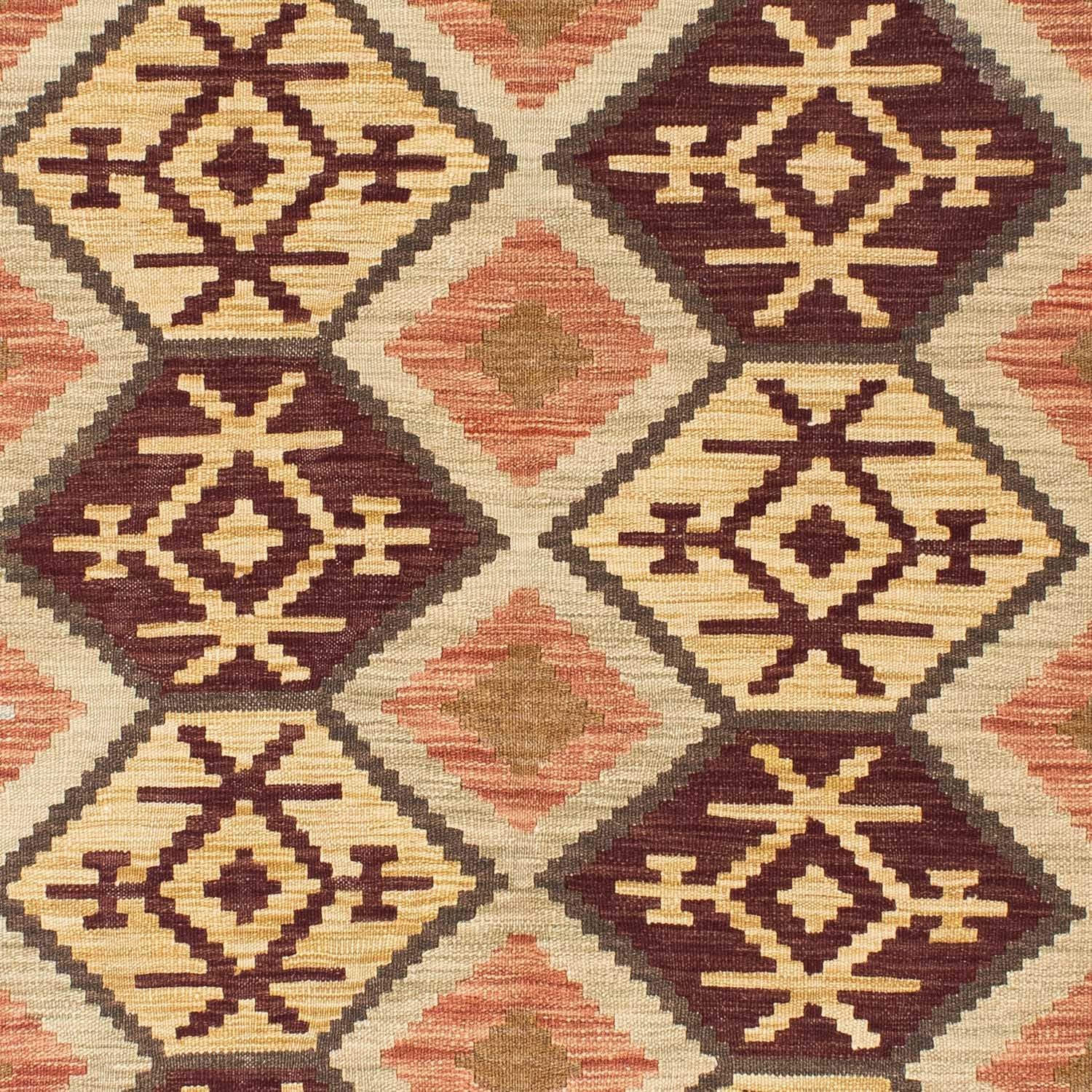 Kelim-tæppe - orientalsk - 201 x 153 cm - beige