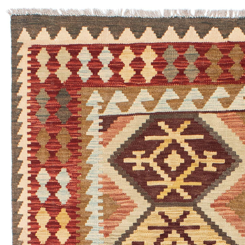 Kelim-tæppe - orientalsk - 201 x 153 cm - beige