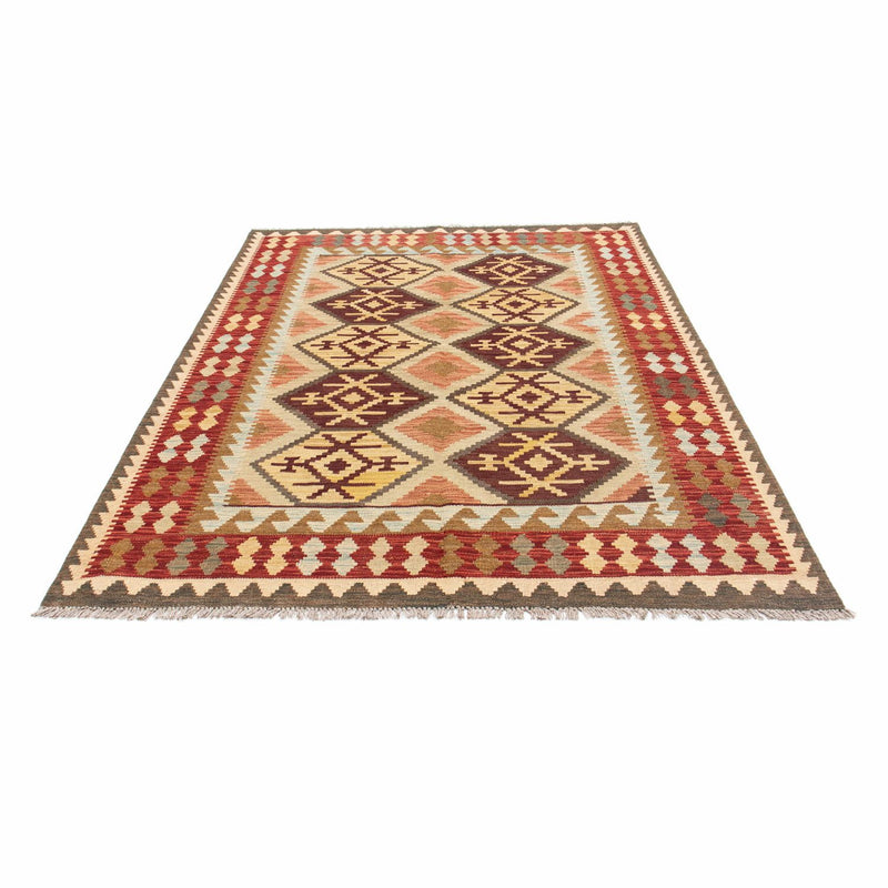 Kelim-tæppe - orientalsk - 201 x 153 cm - beige