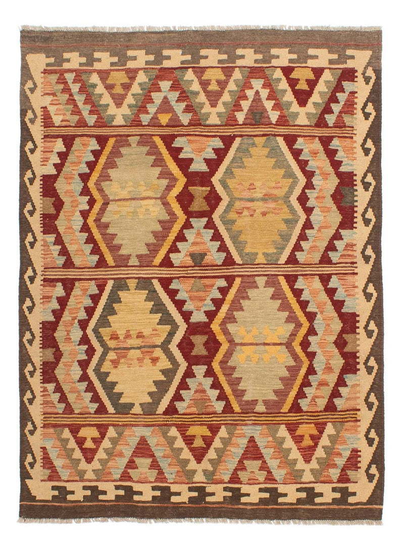 Kelim Carpet - Splash - 190 x 145 cm - flerfarvet