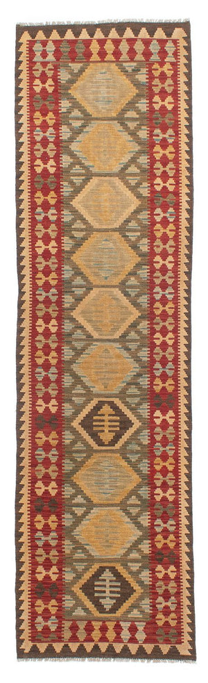 Løber Kelim Carpet - Splash - 295 x 76 cm - flerfarvet