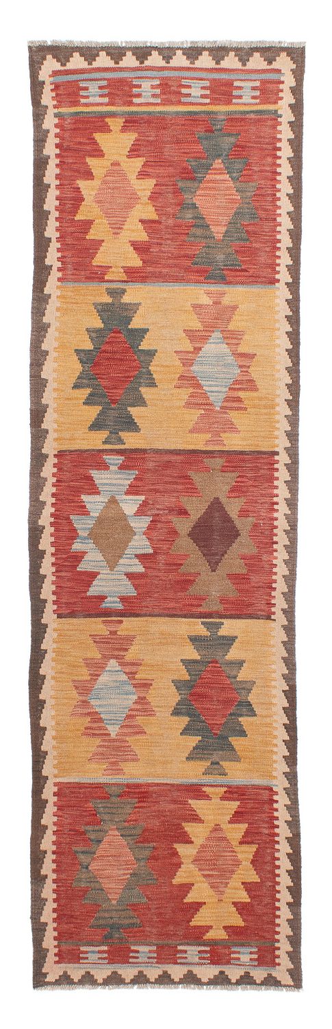 Løber Kelim Carpet - Splash - 296 x 74 cm - flerfarvet