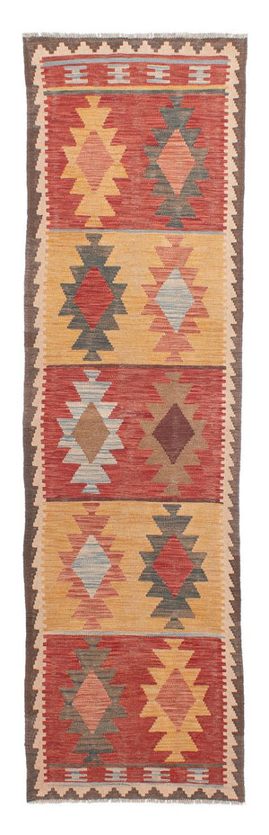 Løber Kelim Carpet - Splash - 296 x 74 cm - flerfarvet