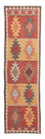Løber Kelim Carpet - Splash - 296 x 74 cm - flerfarvet