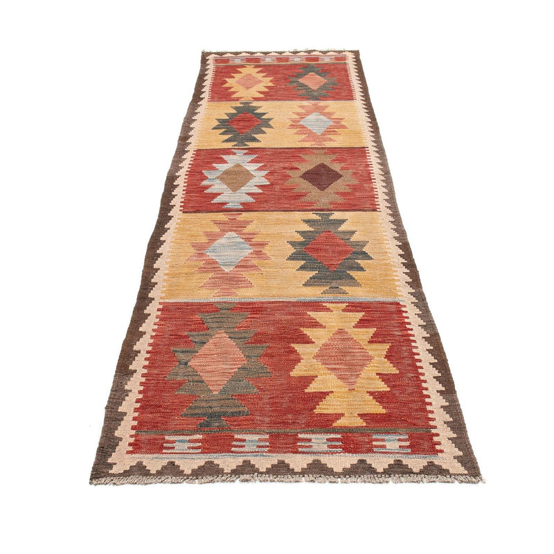 Løber Kelim Carpet - Splash - 296 x 74 cm - flerfarvet
