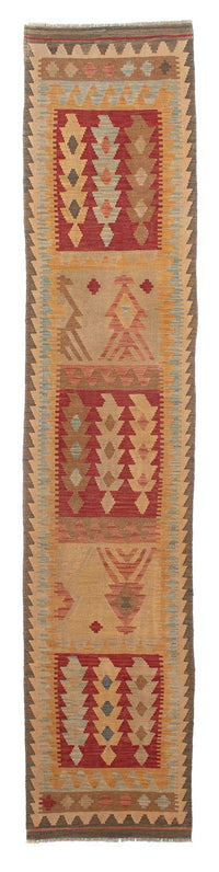 Løber Kelim Carpet - Splash - 392 x 73 cm - flerfarvet