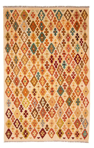 Kelim Carpet - Splash - 293 x 200 cm - flerfarvet