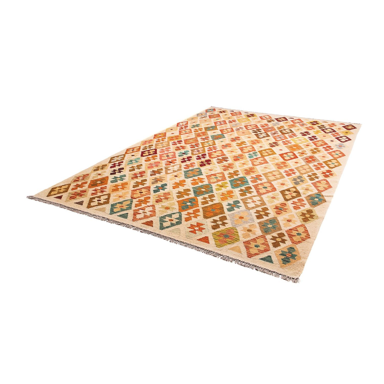 Kelim Carpet - Splash - 293 x 200 cm - flerfarvet
