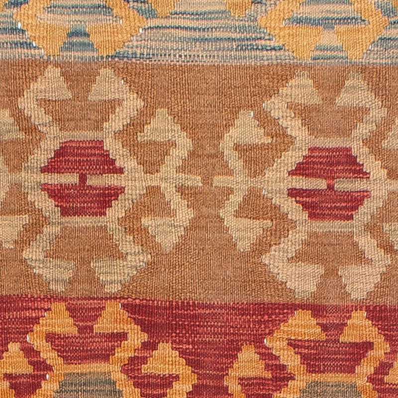 Løber Kelim Carpet - Splash - 407 x 76 cm - flerfarvet