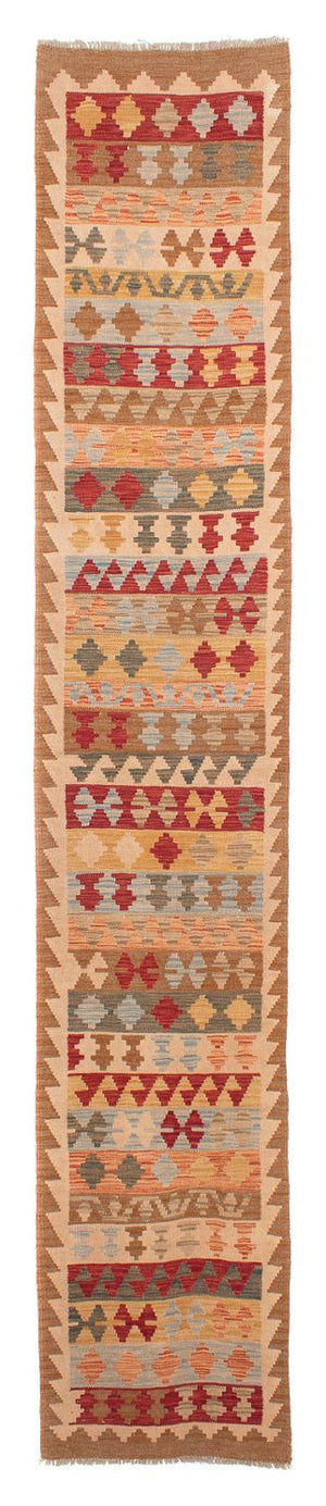 Løber Kelim Carpet - Splash - 396 x 69 cm - flerfarvet