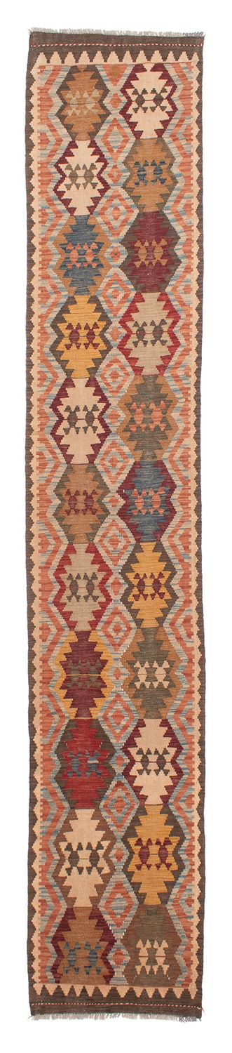 Løber Kelim Carpet - Splash - 387 x 70 cm - flerfarvet